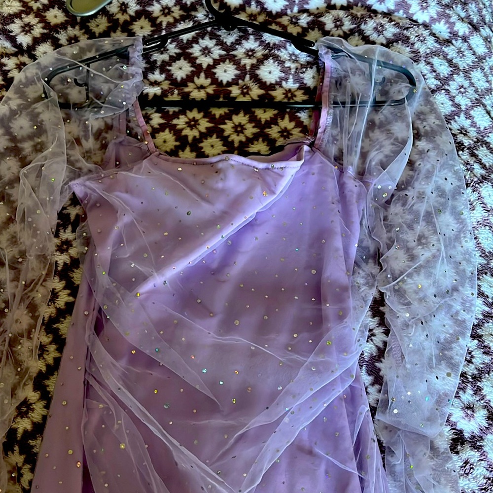 Lavender+Mesh body dress